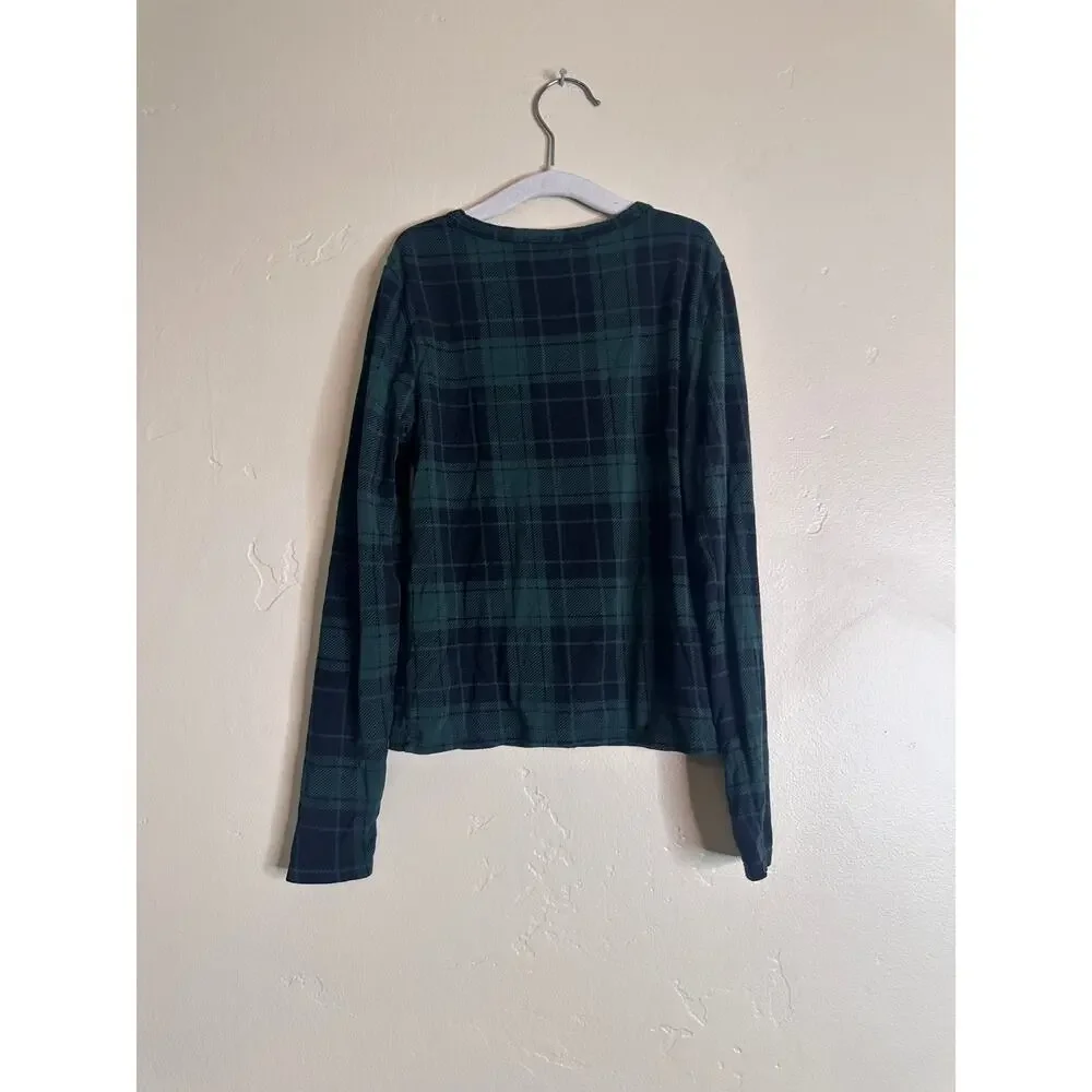 Skims Kids Plaid Long Sleeve Top Size 7